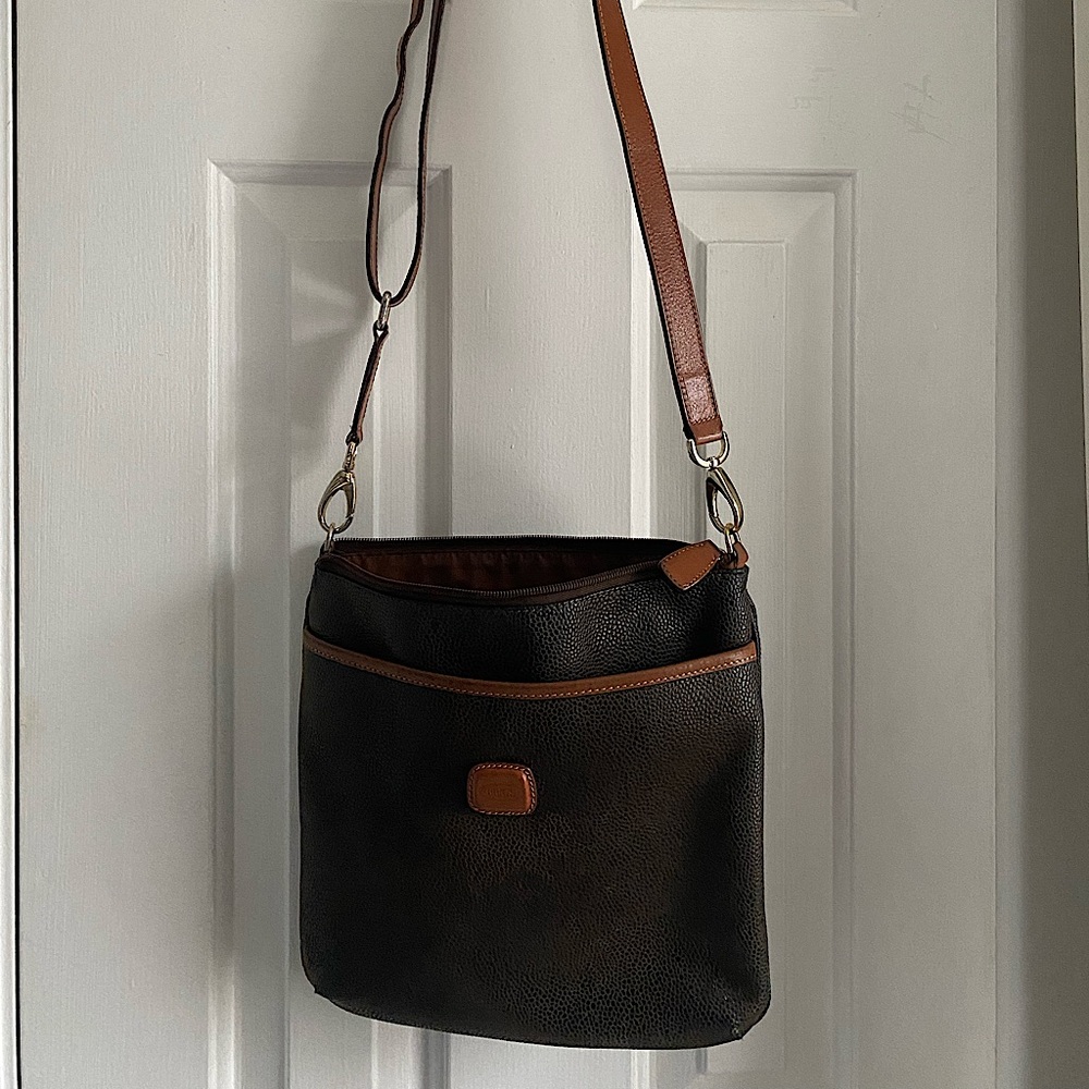 Brics Pebbled Leather CrossBody Bag